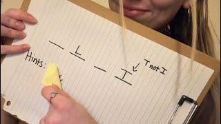 ASMR - Guess the Word Quiz  (ft. tracing sounds)