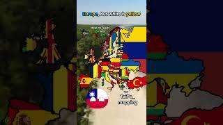 Europe, but white is yellow