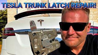 Tesla Model X Trunk Latch & Cinch Motor Replacement: HOW TO | DIY