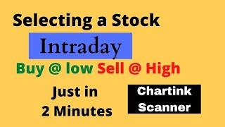 Chartink Scanner, How to Select Stock for Intraday DOJI at TOP and BOTTOM