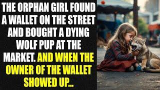 The orphan girl found a wallet on the street and bought a dying wolf pup at the market. And when...