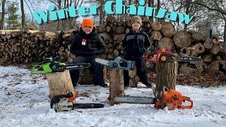 Testing Chainsaws in the Cold - Gas, Electric or Battery???