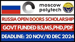 Study in Russia - Applications is open for Moscow Polytechnic University Open Doors Scholarship 2025