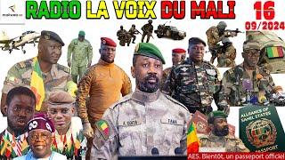 La Revue de Presse de la RADIO LA VOIX DU MALI du 16 SEPTEMBRE 2024