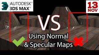 Using Normal Map and Specular Map in 3ds max and Vray