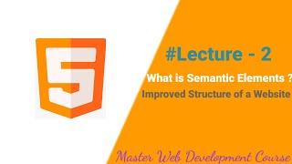 What is Semantic Element - Improved Structure of Website - Master Web Development Course : Lecture 2