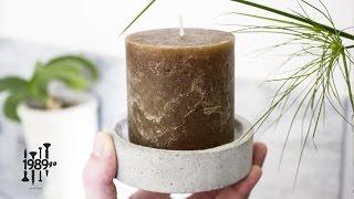 Simple Concrete Candle Holder - DIY