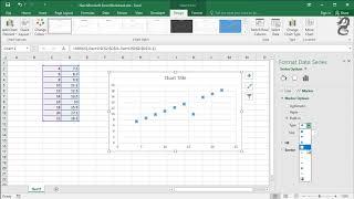 How to change scatter plot points type and size in Excel