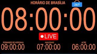 LIVE CURRENT TIME 24/7 | LIVE CLOCK UTC-3 (BRASÍLIA TIME) OFFICIAL TIME OF BRASÍLIA Live