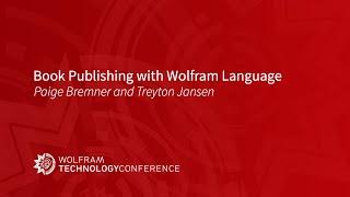 Book Publishing with the Wolfram Language