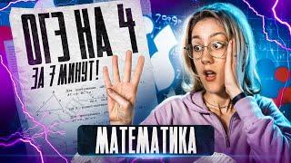 ОГЭ по Математике за 7 МИНУТ?