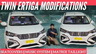 TWIN ERTIGA GETTING BEST ACCESSORIES || DICKY MATRIX LIGHT || ARTICO SEATCOVERS || #9550010888