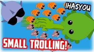 SMALLEST MOPE.IO TROLLING EVER!! // NEW OCTO-PUSH TROLLING !! Mope.io - iHASYOU