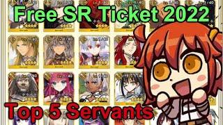 My Top 5 Free SR Servants – 25M Downloads Campaign