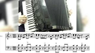 [Accordion]Pirates of the Caribbean - He's a Pirate - with score!!!