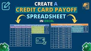 How to Create a Credit Card Payoff Spreadsheet in Excel