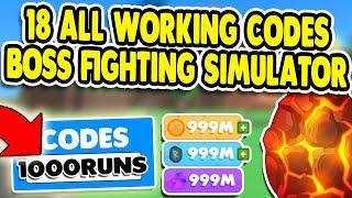 *UPDATE 3* ALL 18 WORKING CODES OF BOSS FIGHTING SIMULATOR ROBLOX.