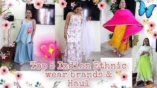 My Top 5 favourite Indian Ethnic Wear brands | Try On haul Video  ️| Allaboutanmol