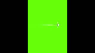 Airplane flying on green screen