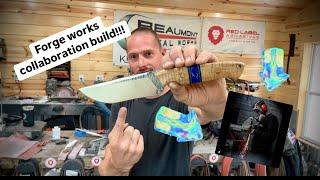 Full CUSTOM knife build!!!Collaboration with FORGEWORKS!!!