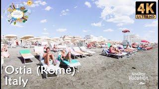 Ostia Beach Rome (Lido di Ostia) | Best Beaches Near Rome | Italy - Travel Walk Tour [4K]