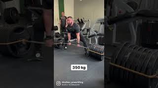 Становая тяга 350 кг с небольшой паузой на опускании 15.06.2022 года.