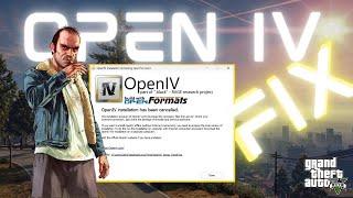 OpenIV installation has been cancelled | OpenIV Error | Solved | Latest