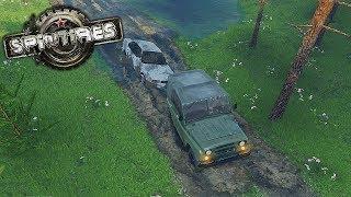 SpinTires ДЕД ВЫТАСКИВАЕТ ВНУКА ИЗ ГРЯЗИ !