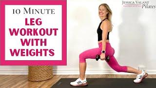 10 Minute Leg Workout With Weights - Beginner Friendly, No Jumping!