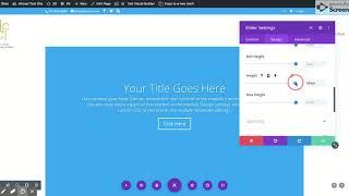 How to change Divi module height