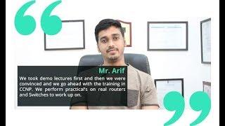 Mr Arif reviewed I-Medita after completing his training in CCNP Routing and Switching