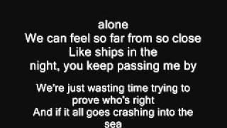 Mat Kearney - Like Ships In The Night (lyrics)