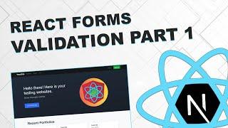 Form validation with Next.js/React part 1