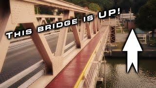 Walking Across a RAISED DRAWBRIDGE! | Erie Canal Exchange Street Bridge in Lockport, NY