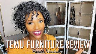 TEMU FURNITURE REVIEW | PORTABLE CLOSETS | LUXURY ON A BUDGET