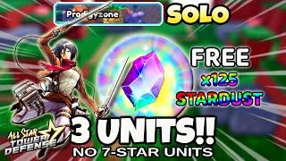 Solo ProdigyZone Raid (No 7-Stars: 3 Banner Units Only!) | All Star Tower Defense Roblox