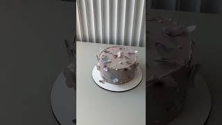 Торт медовик с бабочками  #gomel #cake