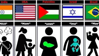 Comparison: Child call mother from different countries