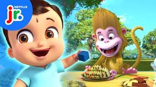 Monkey Mischief at Bheem's Picnic!  Mighty Bheem's Playtime | Netflix Jr