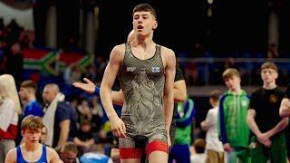 U15 Viktor Kara (FIN) vs Yehor Murat (GER) 57kg. Freestyle boys wrestling tournament.