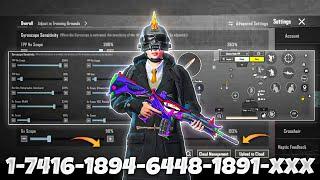 NEW UPDATE 3.4BEST SENSITIVITY CODE + CONTROL SETTINGS BGMI/PUBG MOBILE