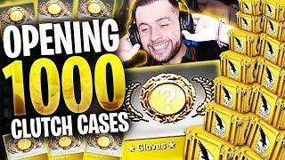 CS:GO 1000 x CLUTCH CASE - GLOVE UNBOXING *Not Clickbait*