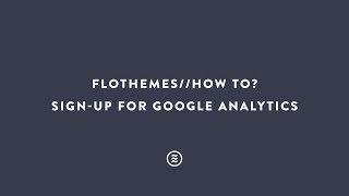 Signing up for Google Analytics