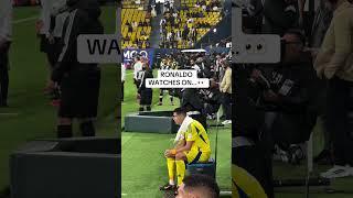 Cristiano Ronaldo watches on from the sidelines after Al-Nassr's 2-2 draw against Al-Shabab 