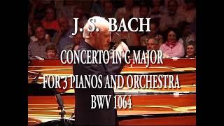 Bach - Concerto in C Major BWV 1064 for Three pianos - Arie Vardi conducts The IPO