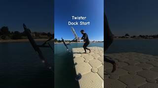 Learning Pump Foil Twister Dock Start #shorts #pumpfoil #hydrofoil #foil #surffoil #dockstart