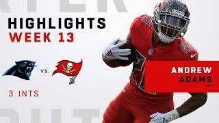 Bucs Safety Andrew Adams Picks Off Cam Newton 3 Times!