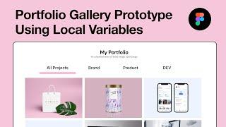 Interactive Portfolio Category Tab Prototype with Local Variable in Figma.