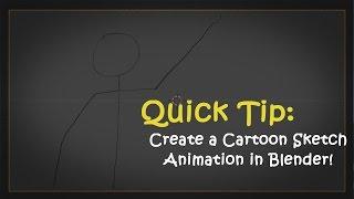 Creating a Sketch Cartoon Animation in Blender (Beginners Quick and Simple Method)
