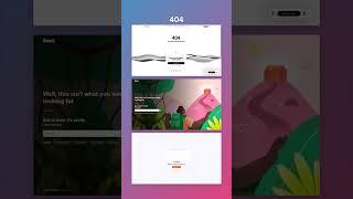 404 Page Design Ideas  #websitedesign #websites #designinspiration